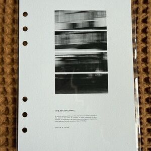 Cloth & Paper Black and White Planner Dashboard A5